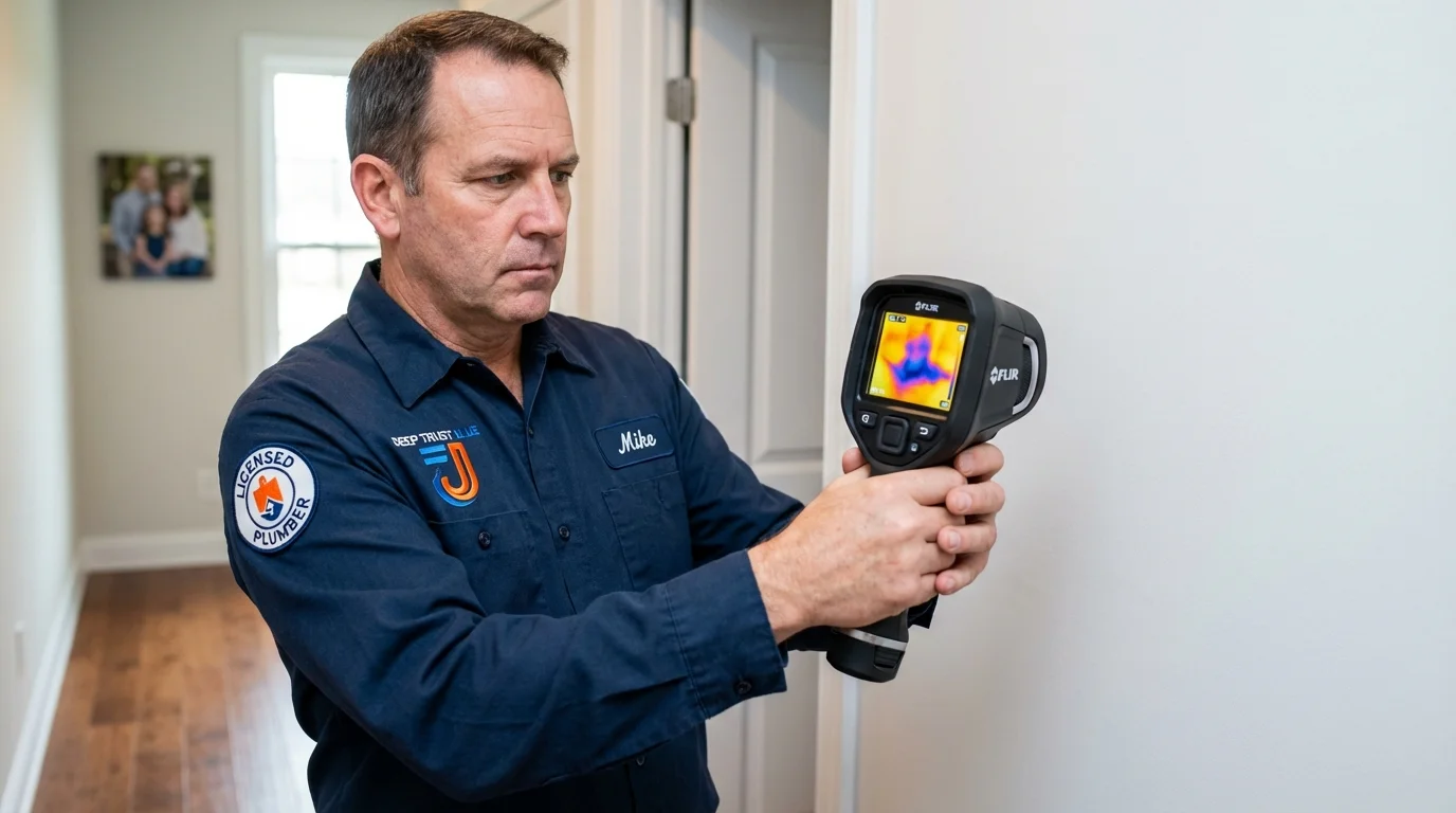 Thermal imaging leak detection by Johns Plumbing LLC in Middleville